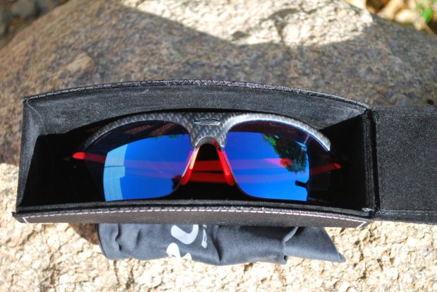 Secure hard storage case and cleaning cloth. Photo by Andrea Heser