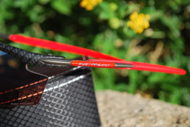 Logo and adjustable temple details. Photo by Andrea Heser