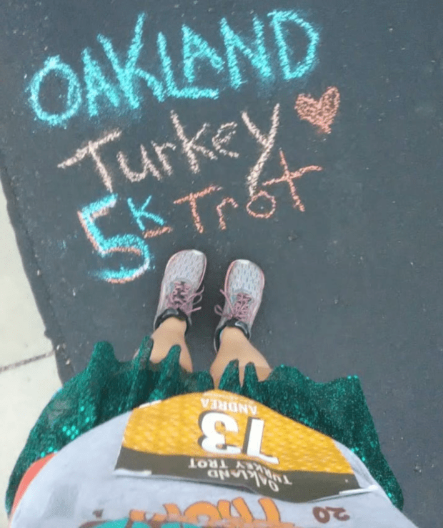 Having fun at my virtual startline.