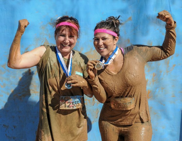 Cool-Mom alert.. It was my her idea! My Mom asked me if I’d do a 5k Mud Run Obstacle Course Race with her and you bet I said yes. This was at the finish line in 2015. She was 54-years-young at the time and I’m 35.