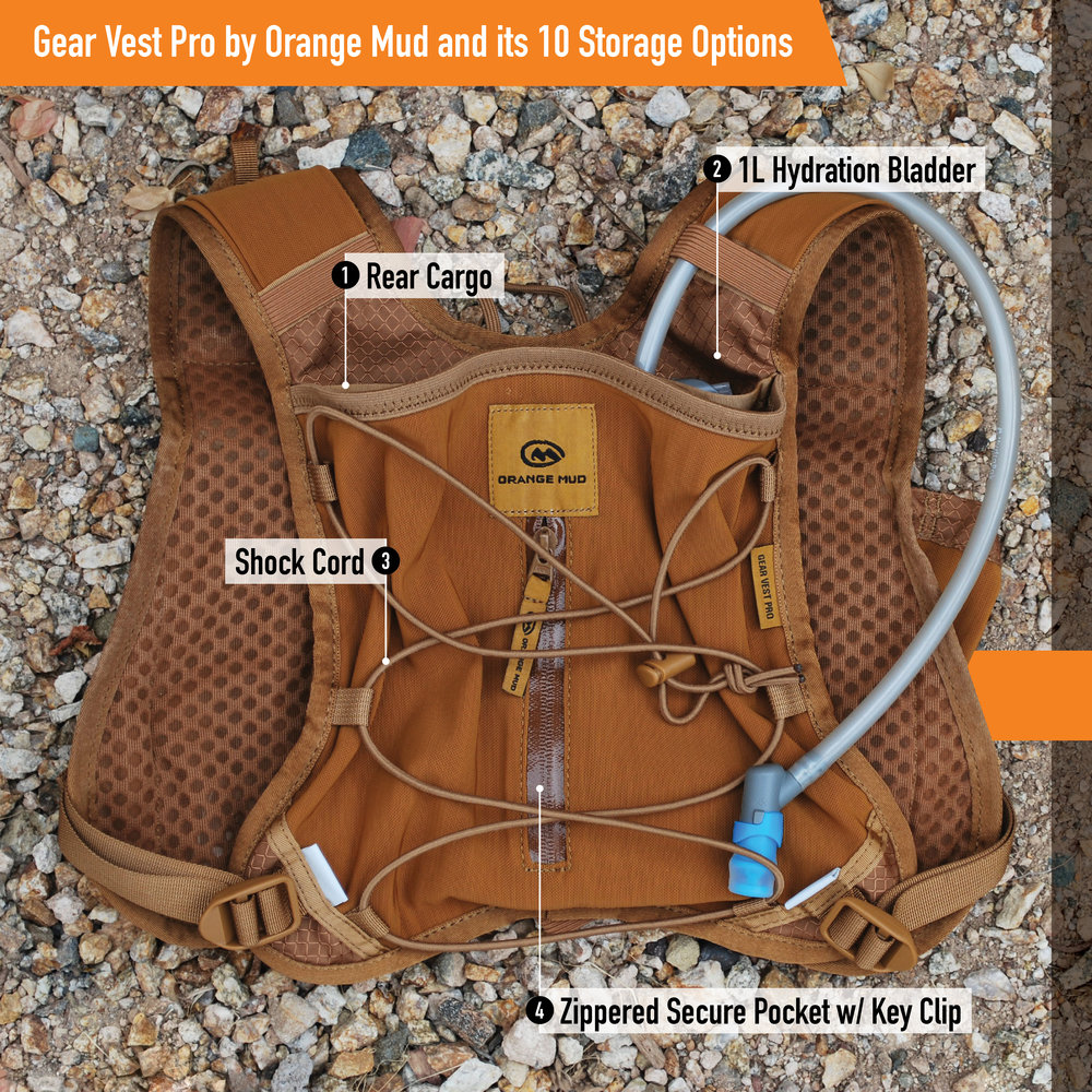 I explain what all of those pockets are for on the Gear Vest Pro by Orange Mud. Photo by Andrea Heser 2019 ©
