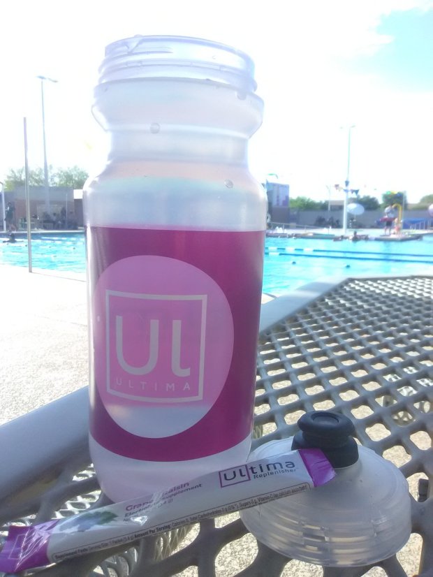 I took Ultima Replenisher in Grape with me while my son was in swim practice.